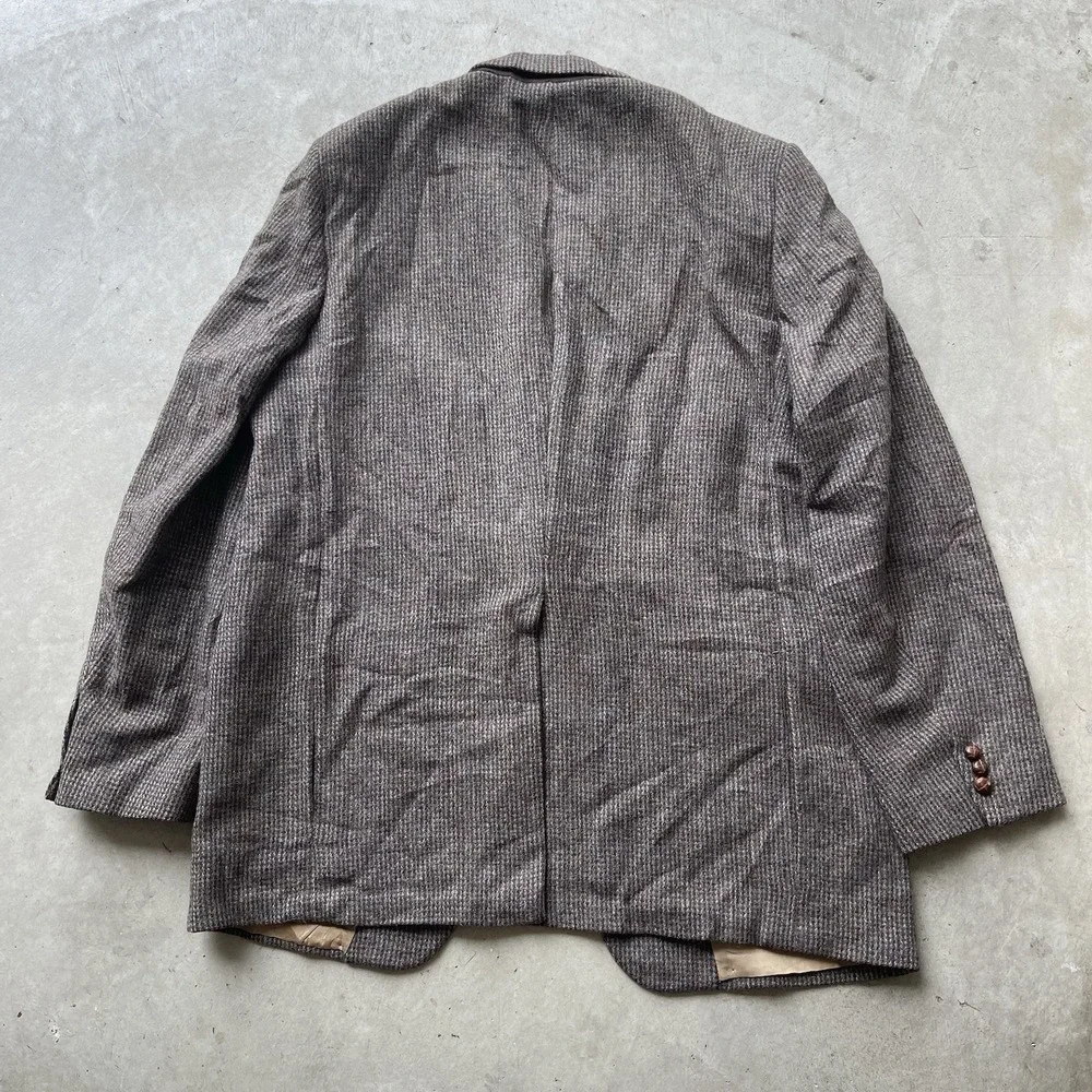 Vintage‎ Donegal Tweed Fleck Blazer Men 46 Brown Pietro Rossi Sport Coat 70s